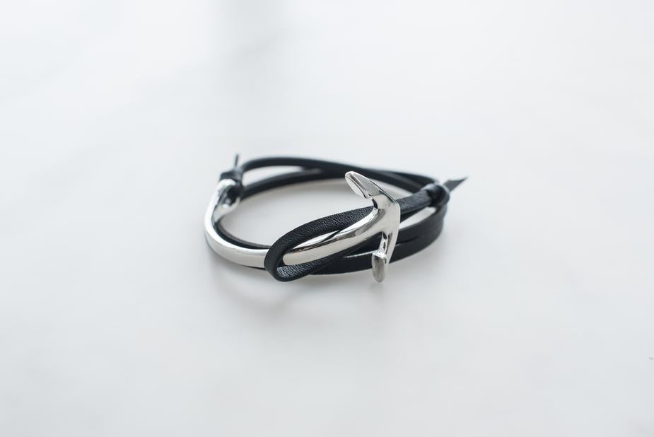 Anchor Bracelet Mens - Silver